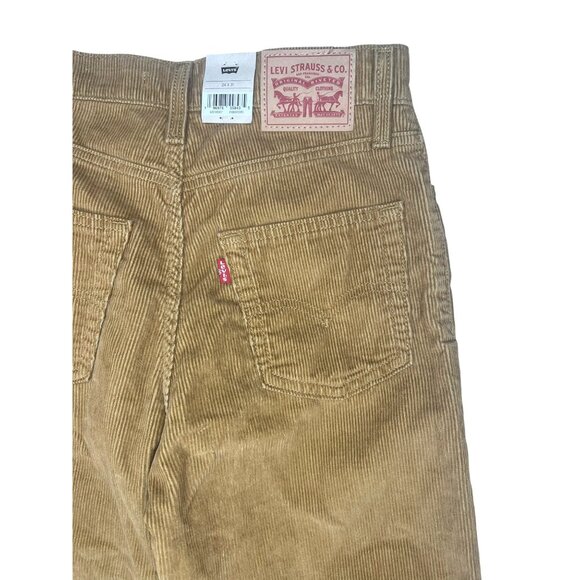 Levis 94 Baggy Corduroy Pants Size 24 Mid Rise Loose Fit Straight Leg Tan Womens - Picture 14 of 15